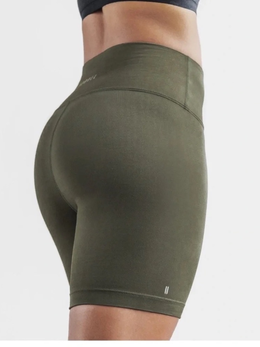 NOBULL High Rise Matte Biker Shorts 6" Dark Army Green Women's Small